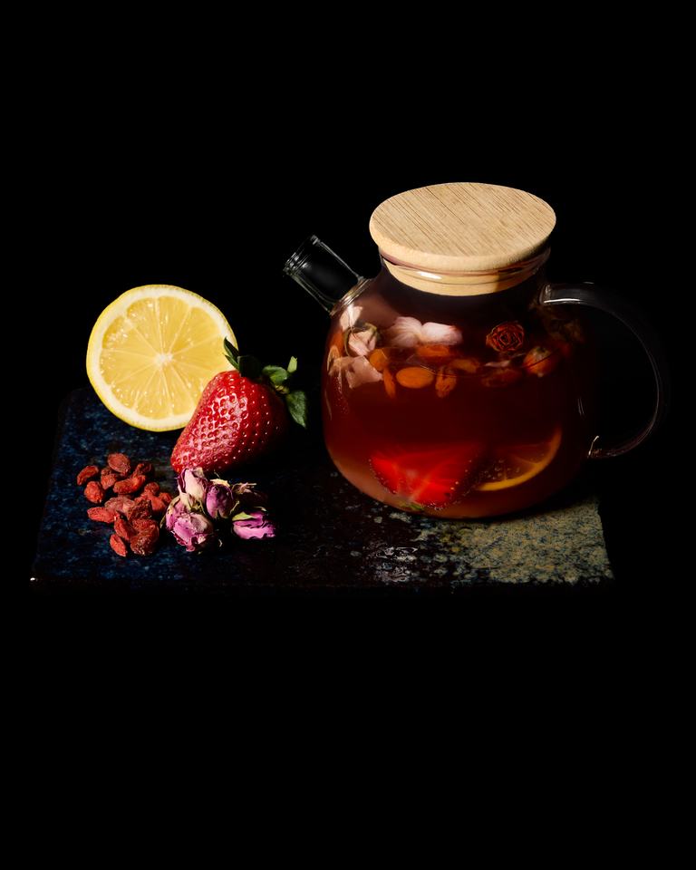 Rose Goji Tea — rose petals, goji berries, strawberry