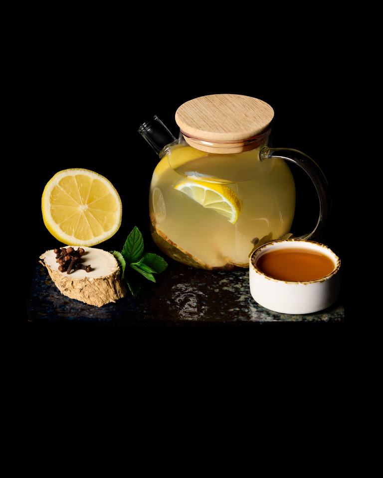 Honey Ginger Lemon Boost Tea — ginger, honey, lemon